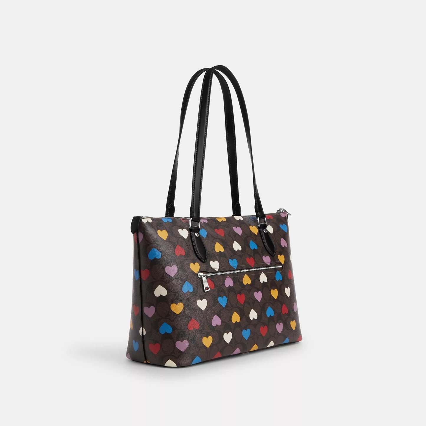 Cokhjgach Outlet Gallery Tote In Signature Canvas With Heart Print
