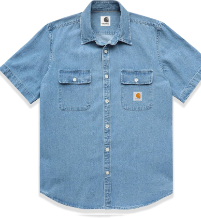 Carhkhjgartt Men's Short Sleeve Button Down Shirt