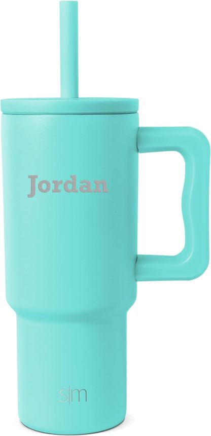 Simple Modern Kids 24 oz Tumbler with Handle and Silicone Straw Lid | Spill Proof and Leak Resistant | Reusable Stainless Steel Bottle | Gift for Kids Boys Girls | Trek Collection | 80s Mix