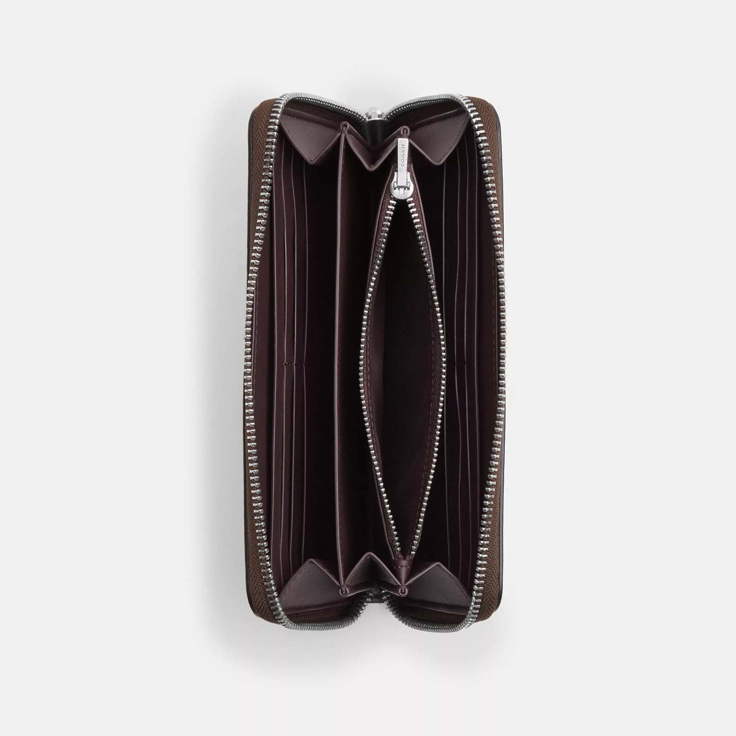 Cokhjgach Outlet Long Zip Around Wallet In Signature Canvas With Heart Print