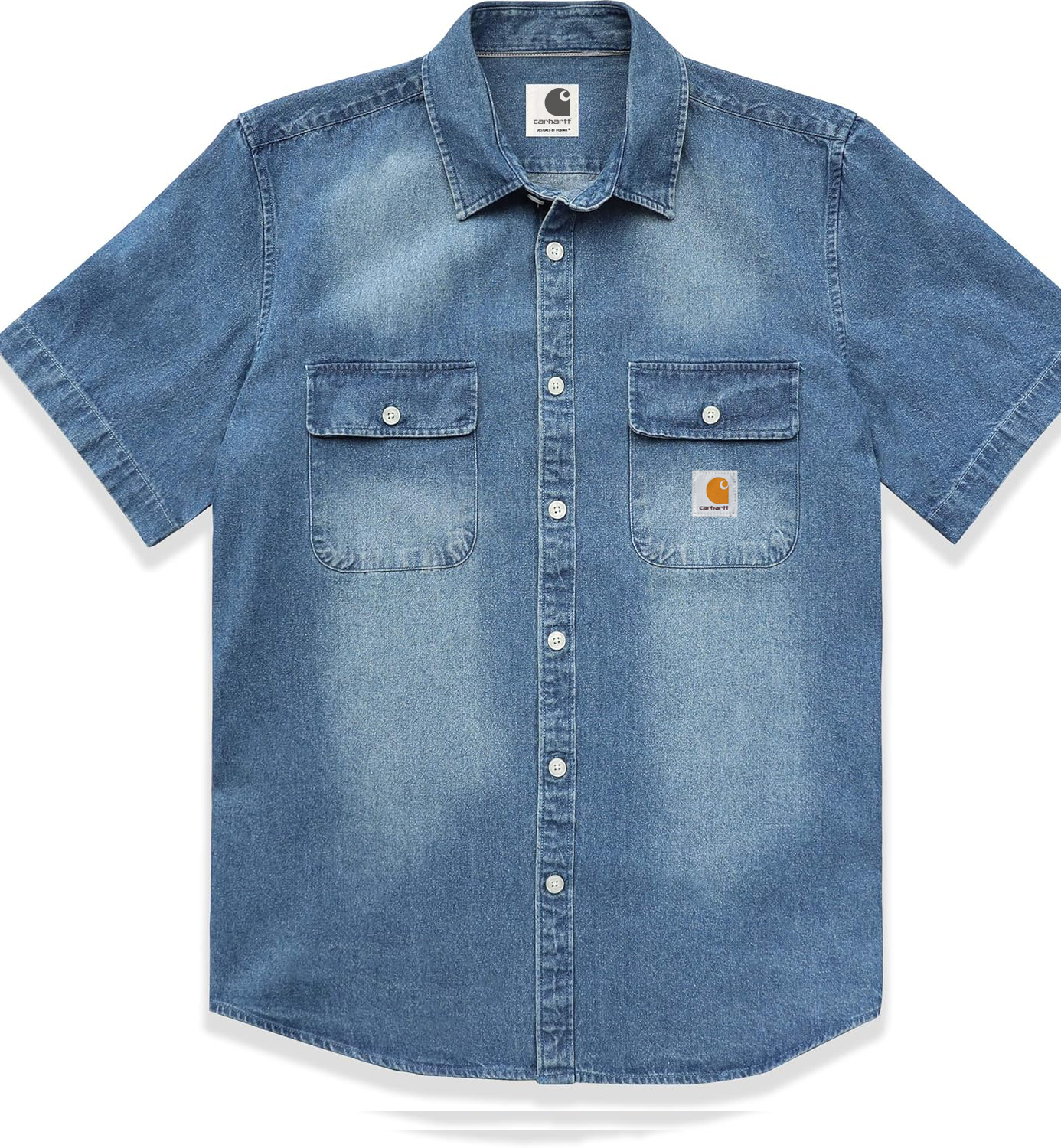 Carhkhjgartt Men's Short Sleeve Button Down Shirt