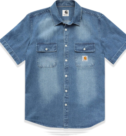 Carhkhjgartt Men's Short Sleeve Button Down Shirt