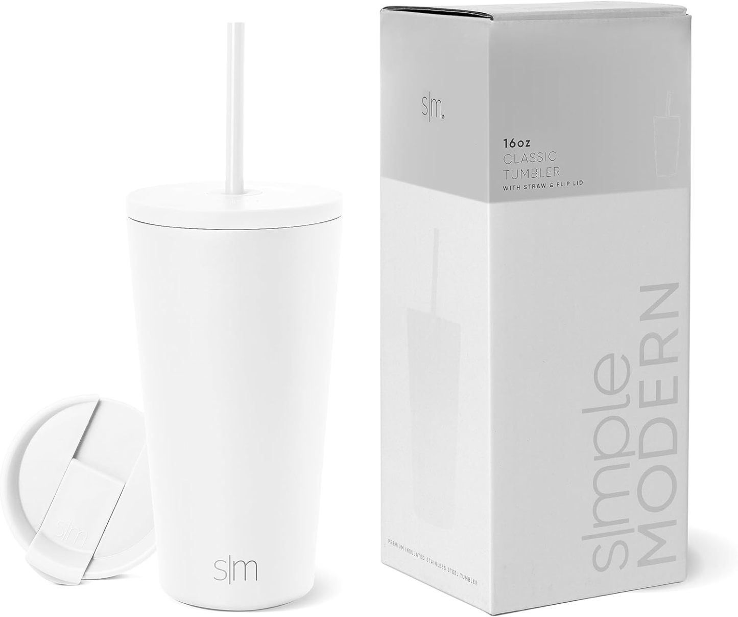 Simple Modern Insulated Tumbler with Lid and Straw | Iced Coffee Cup Reusable Stainless Steel Water Bottle Travel Mug | Gifts for Women Men Her Him | Classic Collection | 24oz | Retro Mint