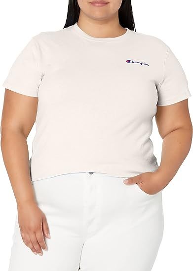 Chamkhjgpion Women'S Tshirt, Classic Short Sleeve Tshirt Lightweight Tee For Women, Script Logo Plus Size Available