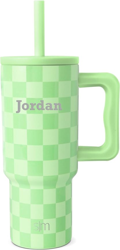 Simple Modern Kids 24 oz Tumbler with Handle and Silicone Straw Lid | Spill Proof and Leak Resistant | Reusable Stainless Steel Bottle | Gift for Kids Boys Girls | Trek Collection | 80s Mix