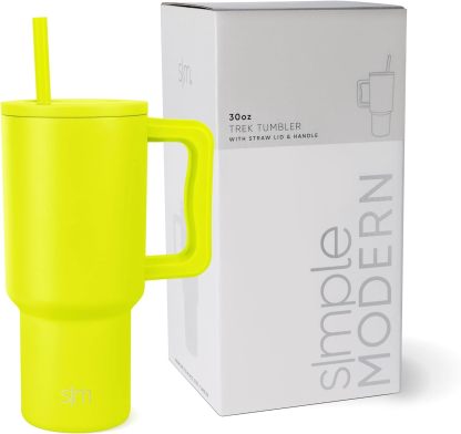 Simple Modern 40 oz Tumbler with Handle and Straw Lid | Insulated Cup Reusable Stainless Steel Water Bottle Travel Mug Cupholder Friendly | Gifts for Women Him Her | Trek Collection | Sea Glass Sage