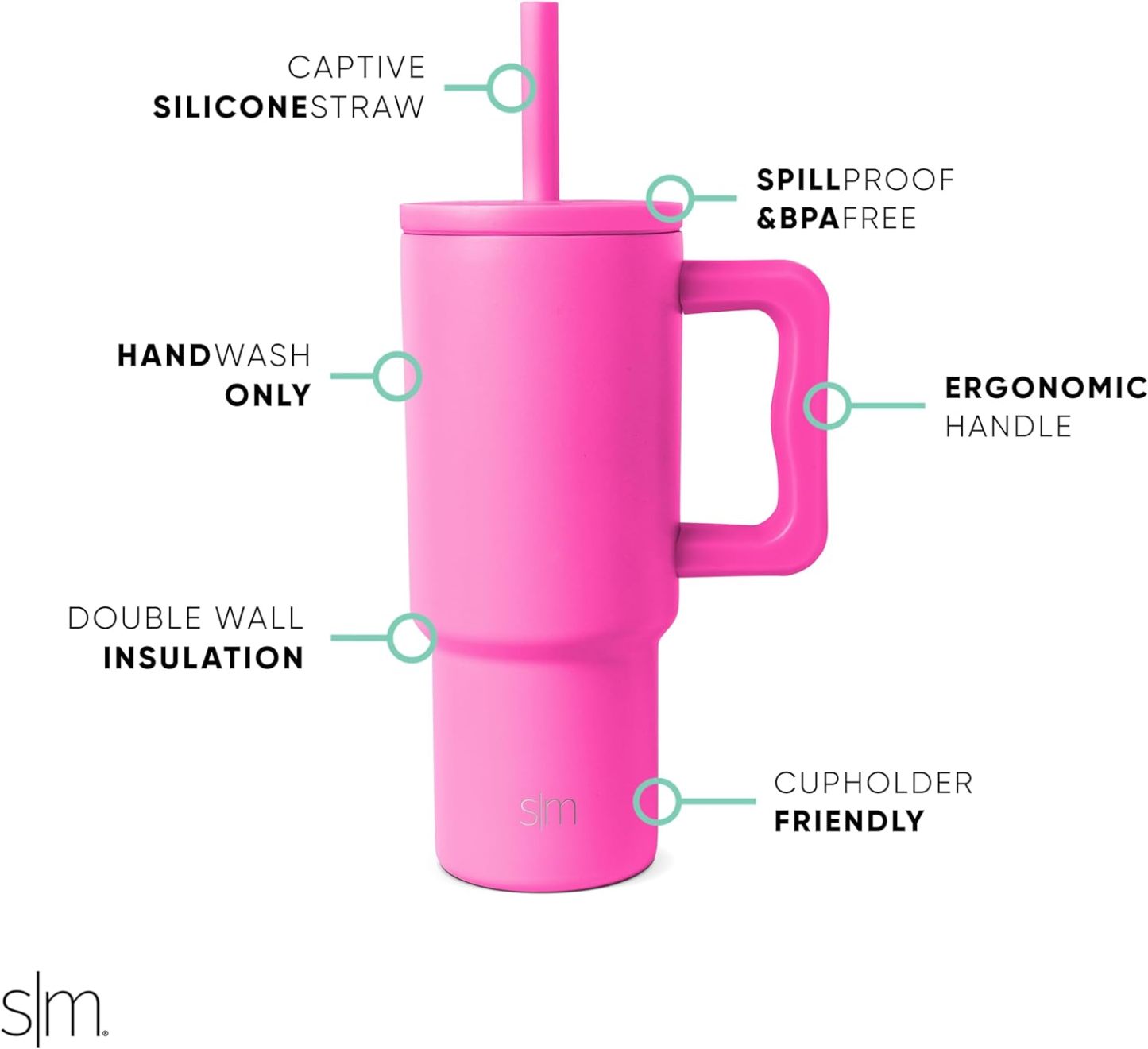 Simple Modern Kids 24 oz Tumbler with Handle and Silicone Straw Lid | Spill Proof and Leak Resistant | Reusable Stainless Steel Bottle | Gift for Kids Boys Girls | Trek Collection | 80s Mix