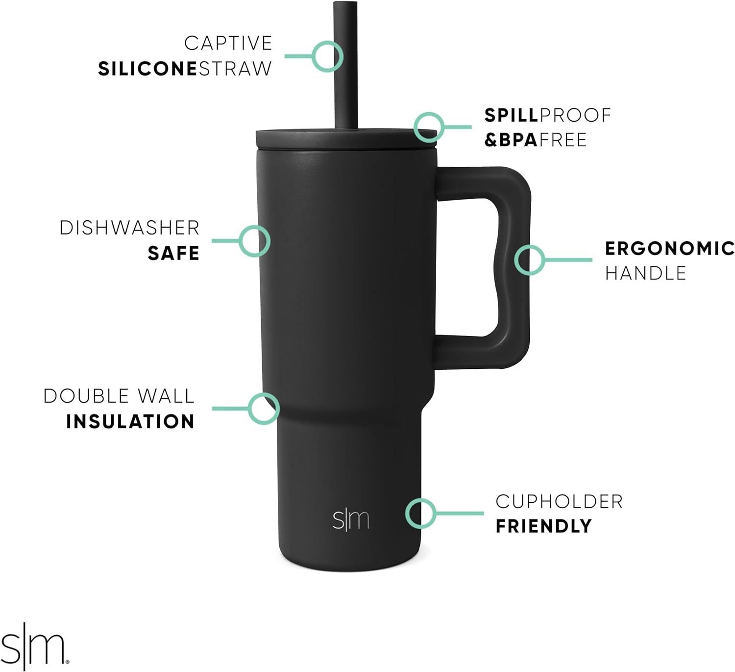 Simple Modern Kids 24 oz Tumbler with Handle and Silicone Straw Lid | Spill Proof and Leak Resistant | Reusable Stainless Steel Bottle | Gift for Kids Boys Girls | Trek Collection | 80s Mix