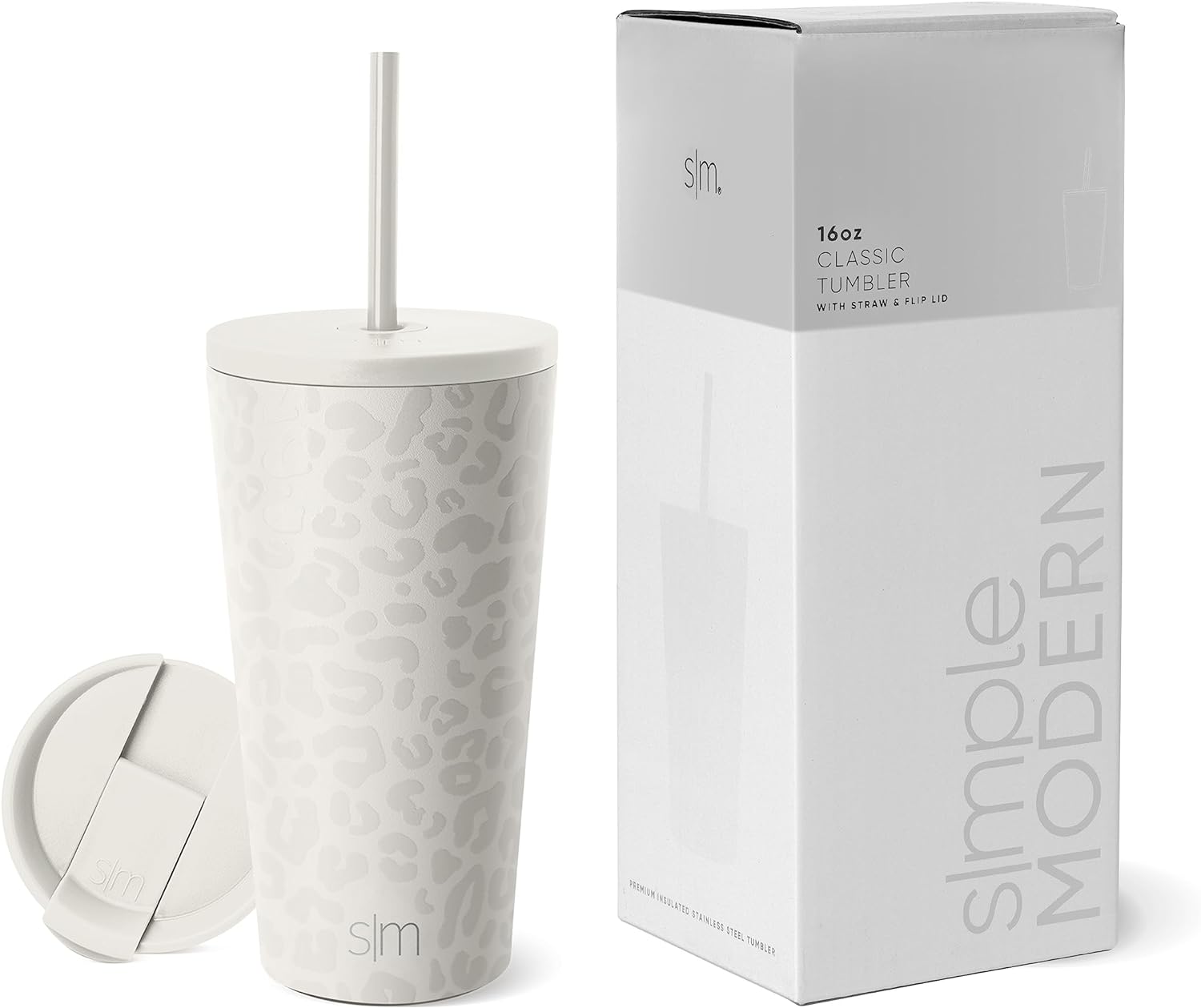 Simple Modern Insulated Tumbler with Lid and Straw | Iced Coffee Cup Reusable Stainless Steel Water Bottle Travel Mug | Gifts for Women Men Her Him | Classic Collection | 24oz | Retro Mint