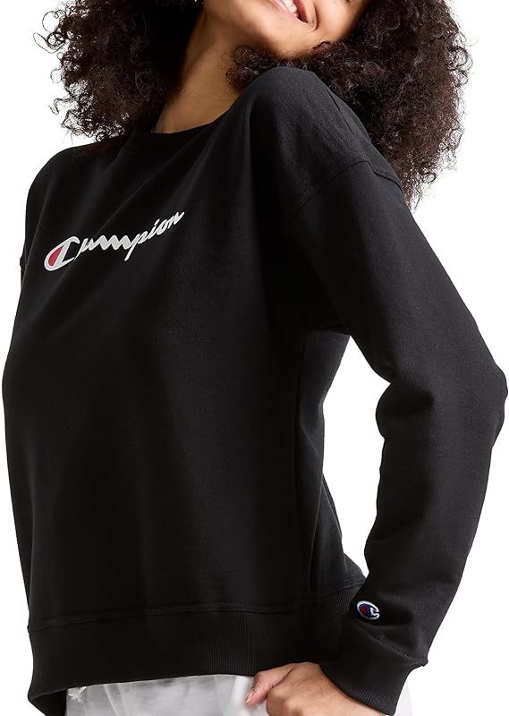 Chamkhjgpion Women's Sweatshirt, Powerblend, Crewneck for Women, Script