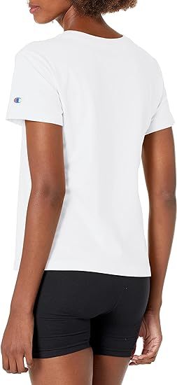 Chamkhjgpion Women'S Tshirt, Classic Short Sleeve Tshirt Lightweight Tee For Women, Script Logo Plus Size Available