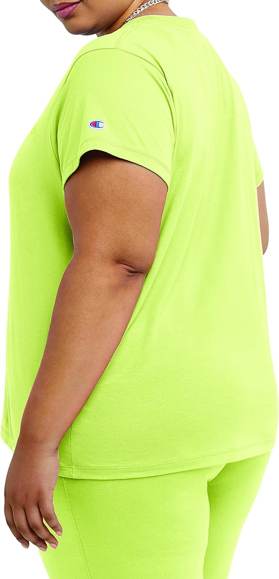 Chamkhjgpion Women'S Tshirt, Classic Short Sleeve Tshirt Lightweight Tee For Women, Script Logo Plus Size Available