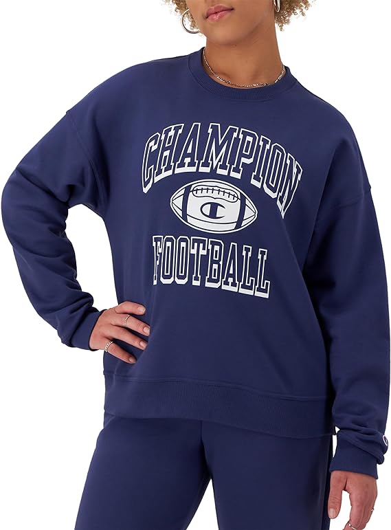 Chamkhjgpion Women's Sweatshirt, Powerblend, Crewneck for Women, Script