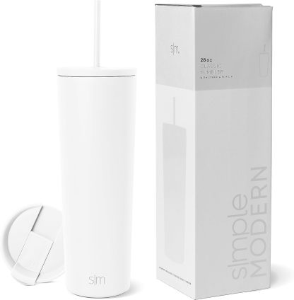 Simple Modern Insulated Tumbler with Lid and Straw | Iced Coffee Cup Reusable Stainless Steel Water Bottle Travel Mug | Gifts for Women Men Her Him | Classic Collection | 24oz | Retro Mint