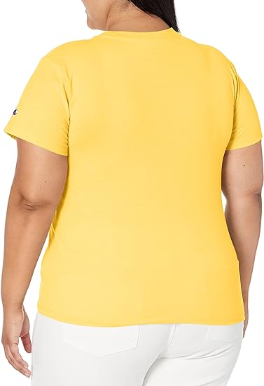 Chamkhjgpion Women'S Tshirt, Classic Short Sleeve Tshirt Lightweight Tee For Women, Script Logo Plus Size Available