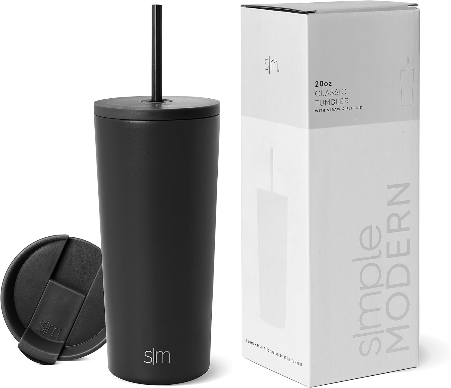 Simple Modern Insulated Tumbler with Lid and Straw | Iced Coffee Cup Reusable Stainless Steel Water Bottle Travel Mug | Gifts for Women Men Her Him | Classic Collection | 24oz | Retro Mint