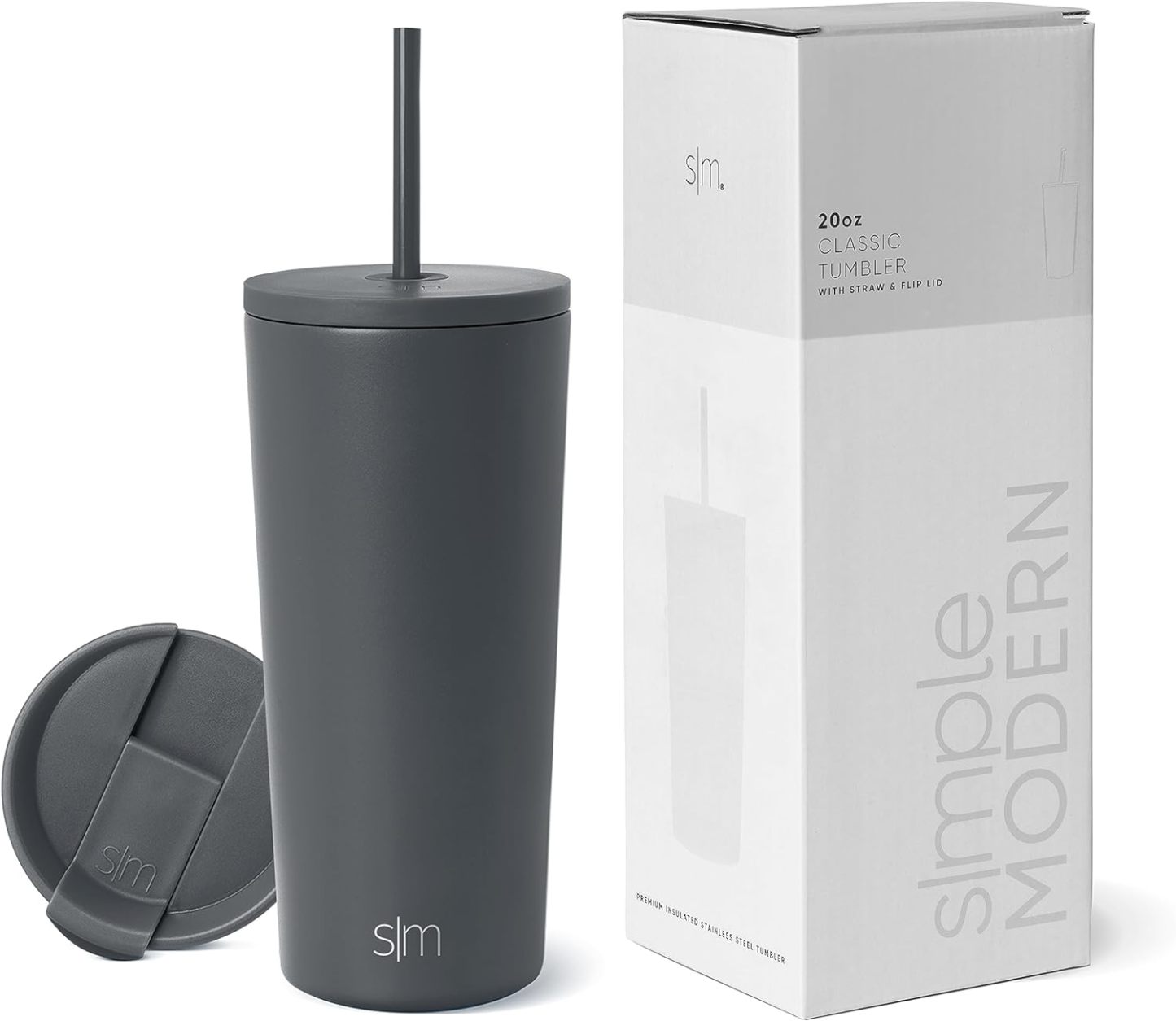 Simple Modern Insulated Tumbler with Lid and Straw | Iced Coffee Cup Reusable Stainless Steel Water Bottle Travel Mug | Gifts for Women Men Her Him | Classic Collection | 24oz | Retro Mint