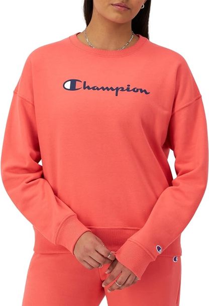 Chamkhjgpion Women's Sweatshirt, Powerblend, Crewneck for Women, Script