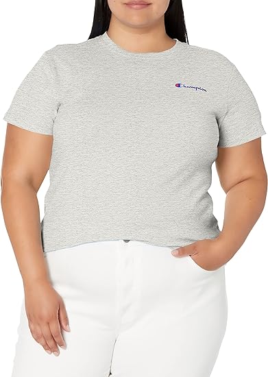 Chamkhjgpion Women'S Tshirt, Classic Short Sleeve Tshirt Lightweight Tee For Women, Script Logo Plus Size Available