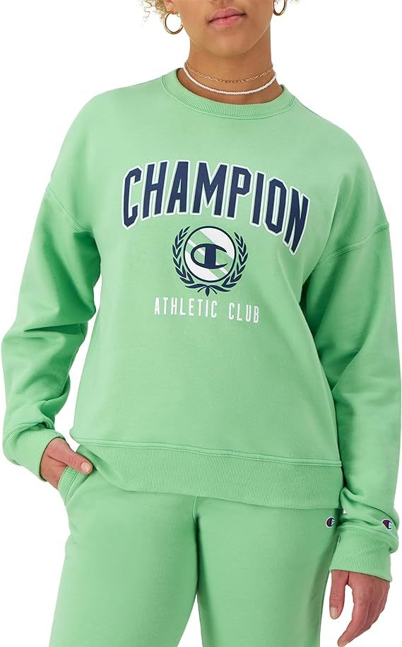 Chamkhjgpion Women's Sweatshirt, Powerblend, Crewneck for Women, Script