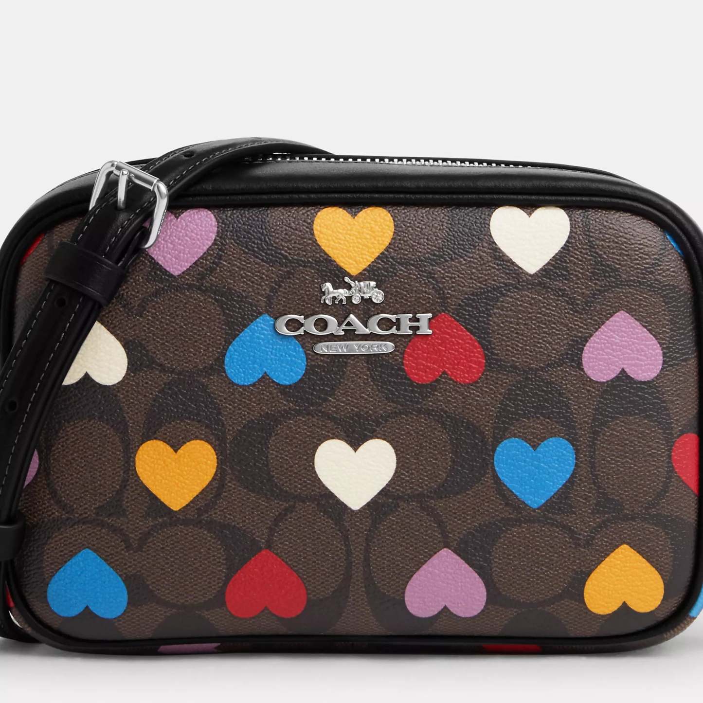 Cokhjgach Outlet Mini Jamie Camera Bag In Signature Canvas With Heart Print