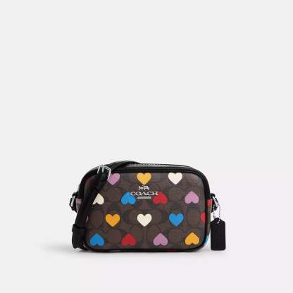 Cokhjgach Outlet Mini Jamie Camera Bag In Signature Canvas With Heart Print