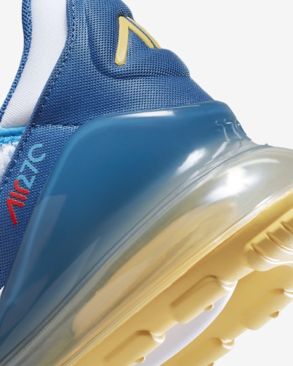 Nikhjgke Air Max 270 Shoes Industrial Blue White Orange Shoes