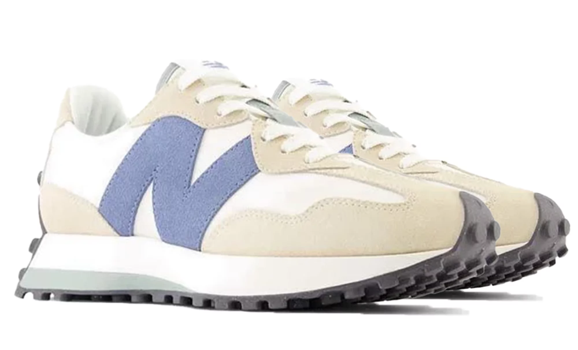 New Balance 327 White Logo Blue Womens