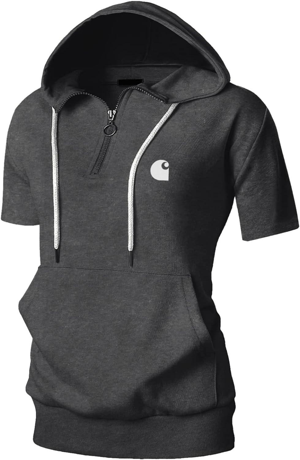 Women's Slim Fit Half Zip Hooded Sweatshirt