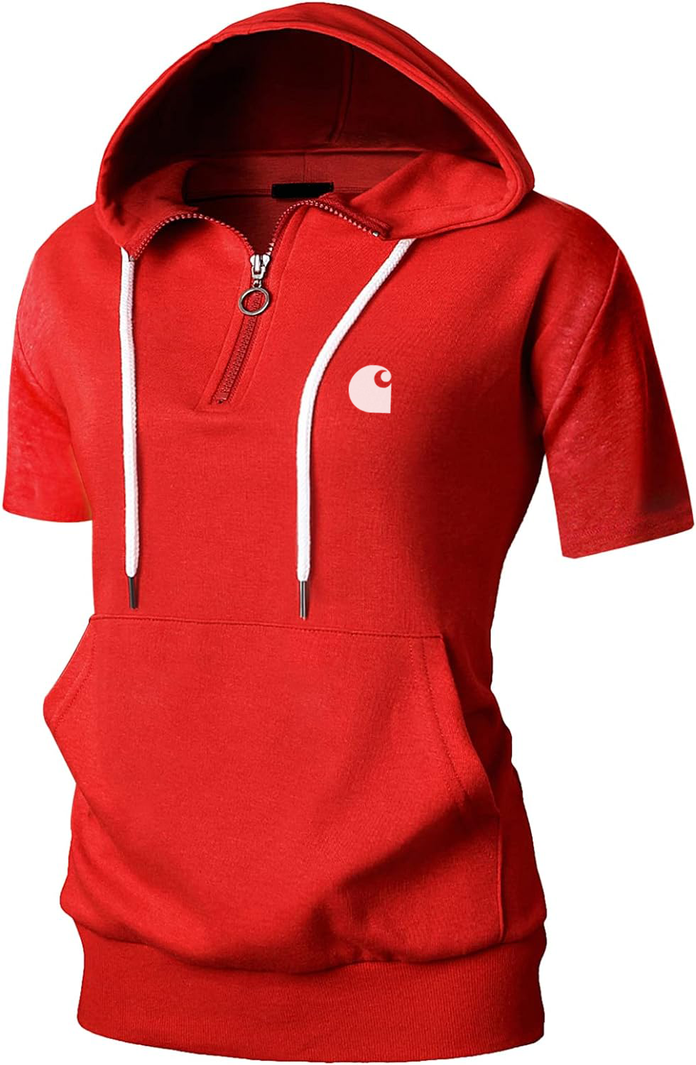 Women's Slim Fit Half Zip Hooded Sweatshirt