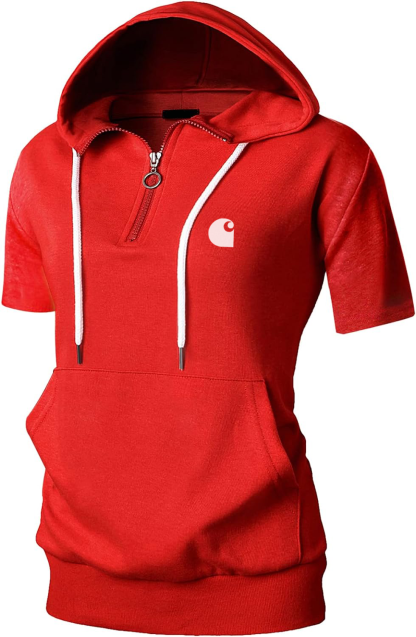 Women's Slim Fit Half Zip Hooded Sweatshirt