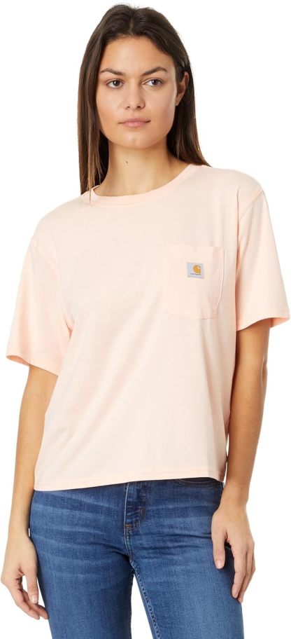 Carhkhjgartt Women's Loose Fit Lightweight Short-Sleeve Crewneck T-Shirt