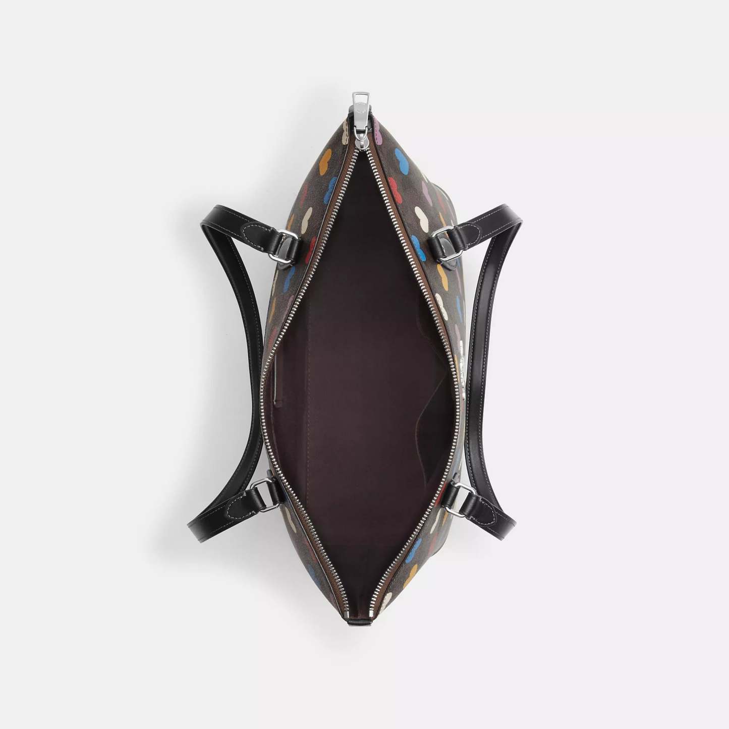 Cokhjgach Outlet Gallery Tote In Signature Canvas With Heart Print