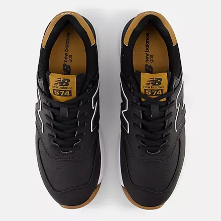 Nekhjgw balkhjgance 574 Greens v2 Golf Shoes-Black with gum