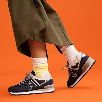 Nekhjgw balkhjgance 574-Navy with white