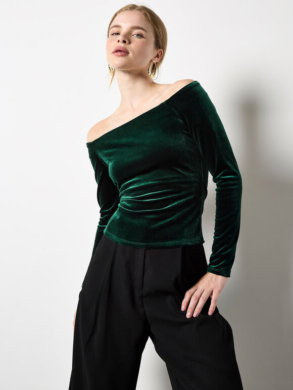 Bardot Velvet Top