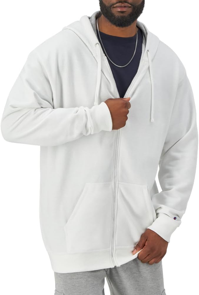 Men's Powerblend Fleece Full Zip Hoodie, C Logo