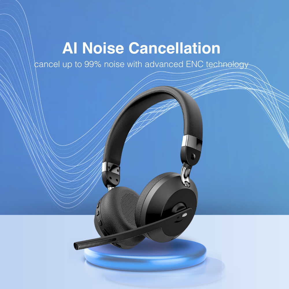 AI Noise Cancelling Headset For Work From Home