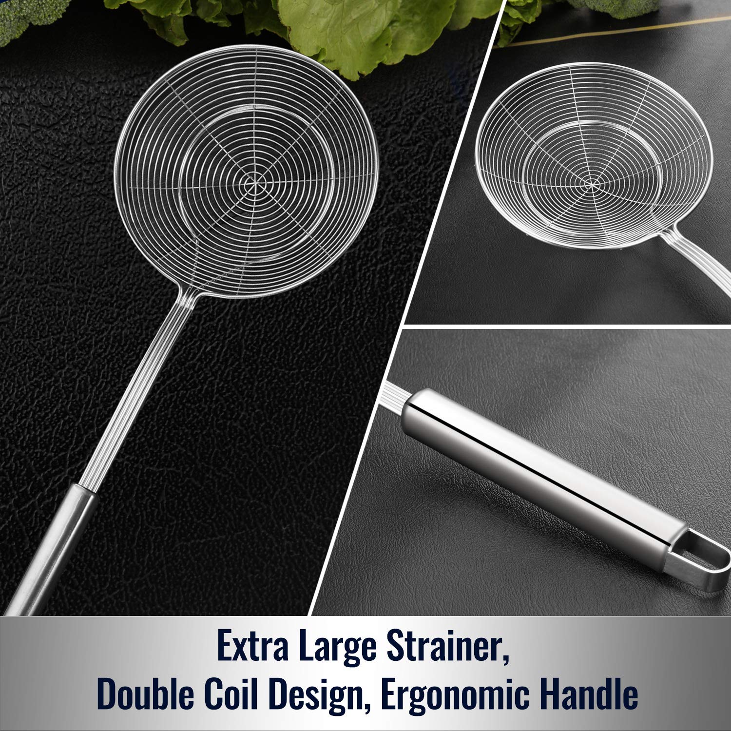 Solid Stainless Steel Spider Filter Skimmer Ladle