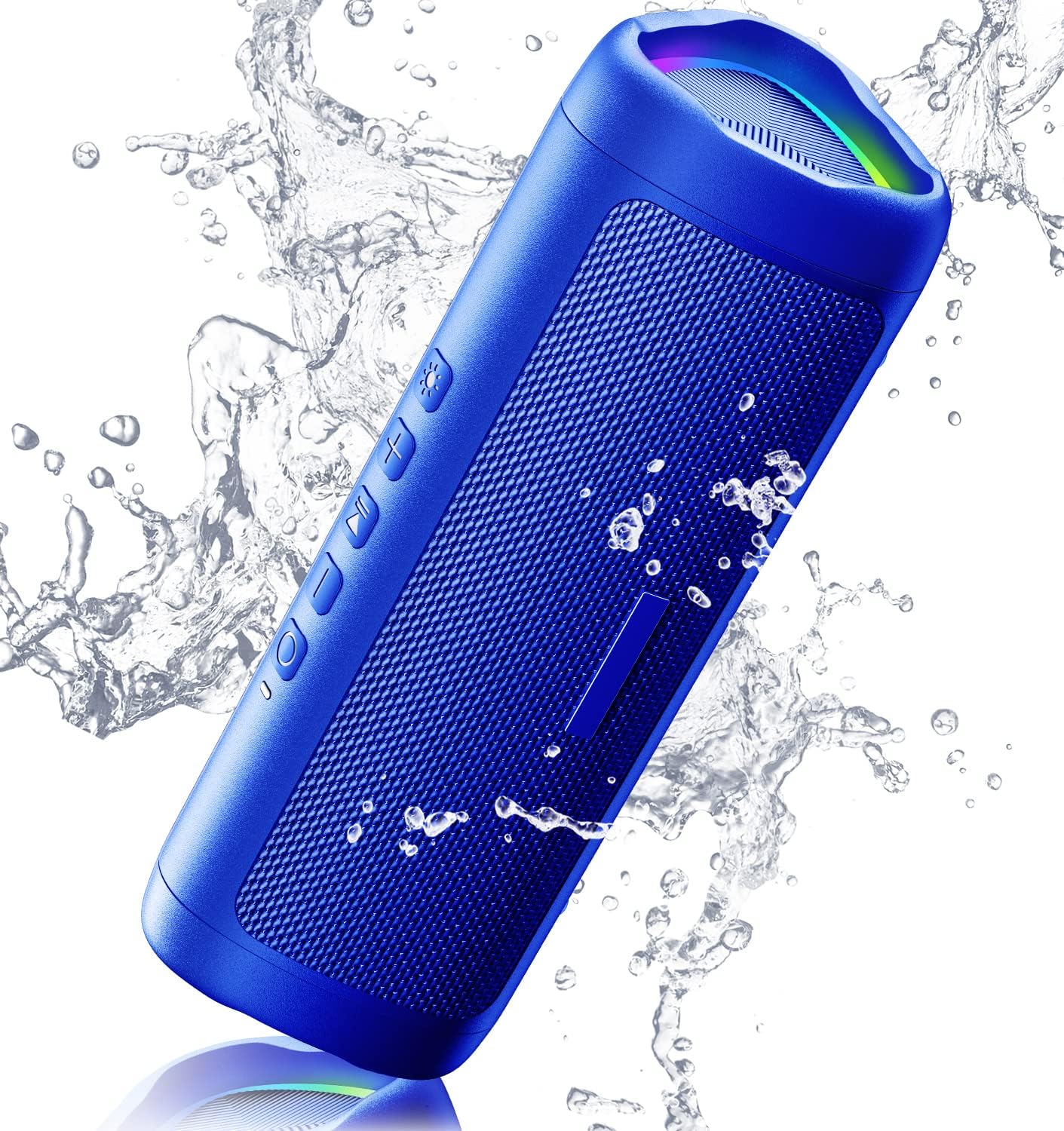 Bluetooth Speaker with HD Sound. Portable Wireless. IPX5 Waterproof. Up to 24H Playtime. TWS Pairing. BT5.3. for Home/Party/Outdoor/Beach. Electronic Gadgets. Birthday Gift (Black)