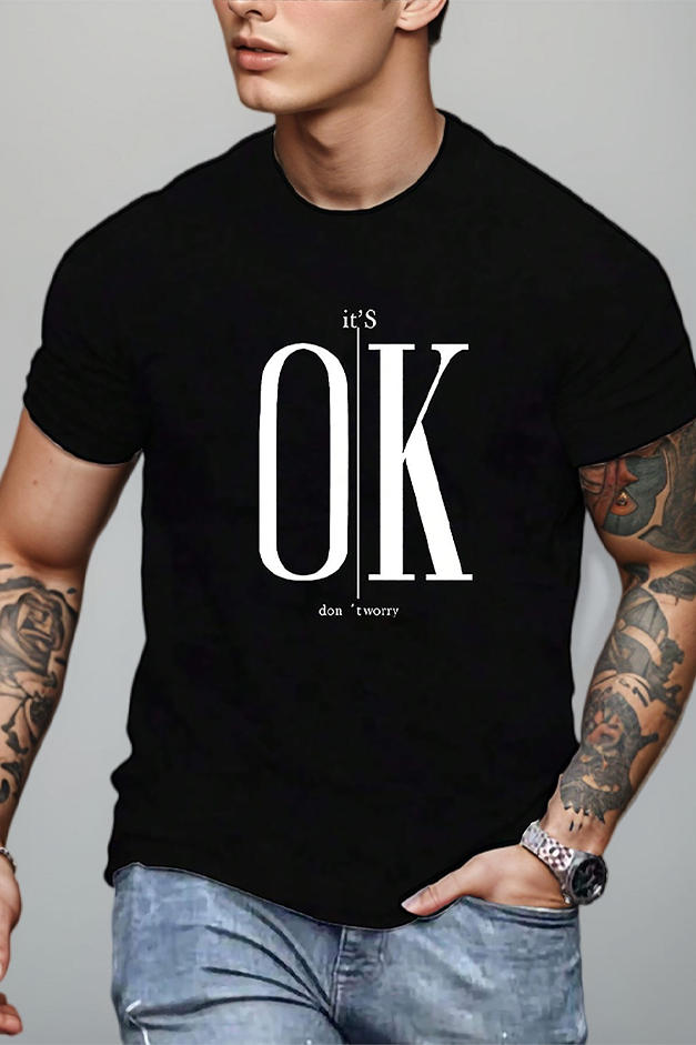 ITS OK CREW NECK TEE