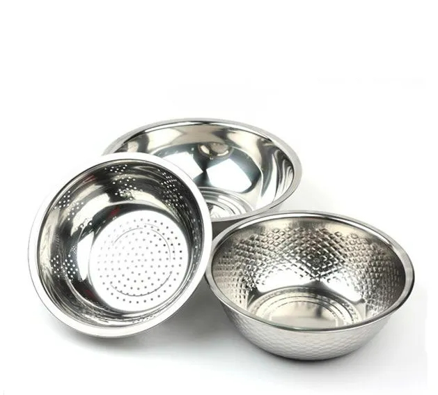 3Pcs of Stainless Steel Mixing Bowl Set Kitchen Cookware Utensils