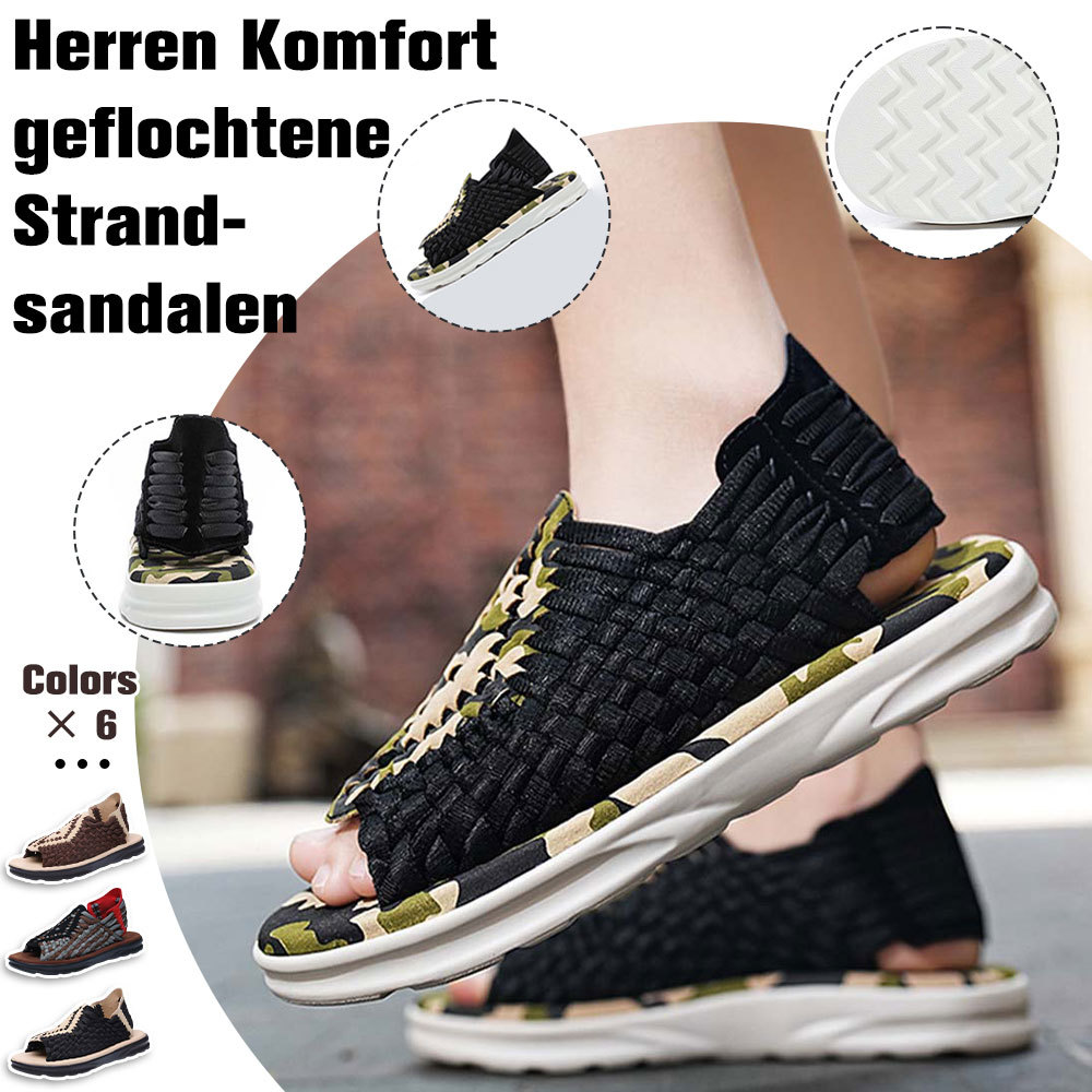 Ahlsentop Neue atmungsaktive gewebte Strandsandalen für Herren