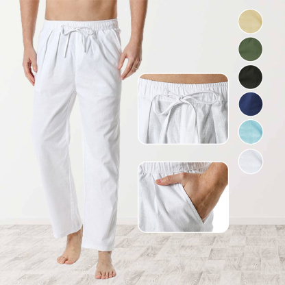 Ahlsentop™ Neue einfarbige, mittelhohe, gerade Nine-Point-Hose für Herren