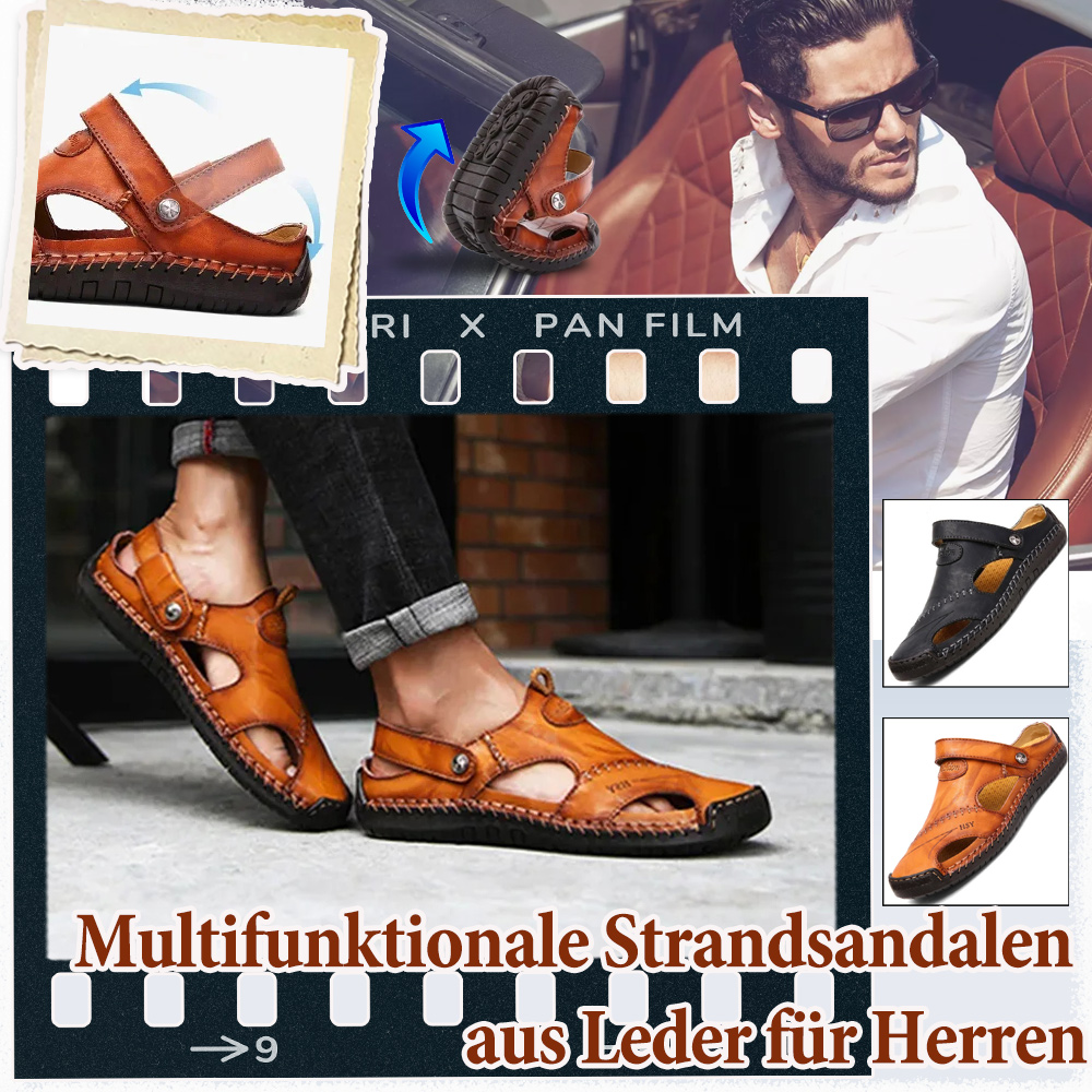 Ahlsentop Neue atmungsaktive Mehrzweck-Ledersandalen für Herren