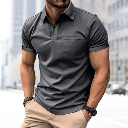 Ahlsentop™ Herren-Poloshirt mit Revers und kurzen Ärmeln