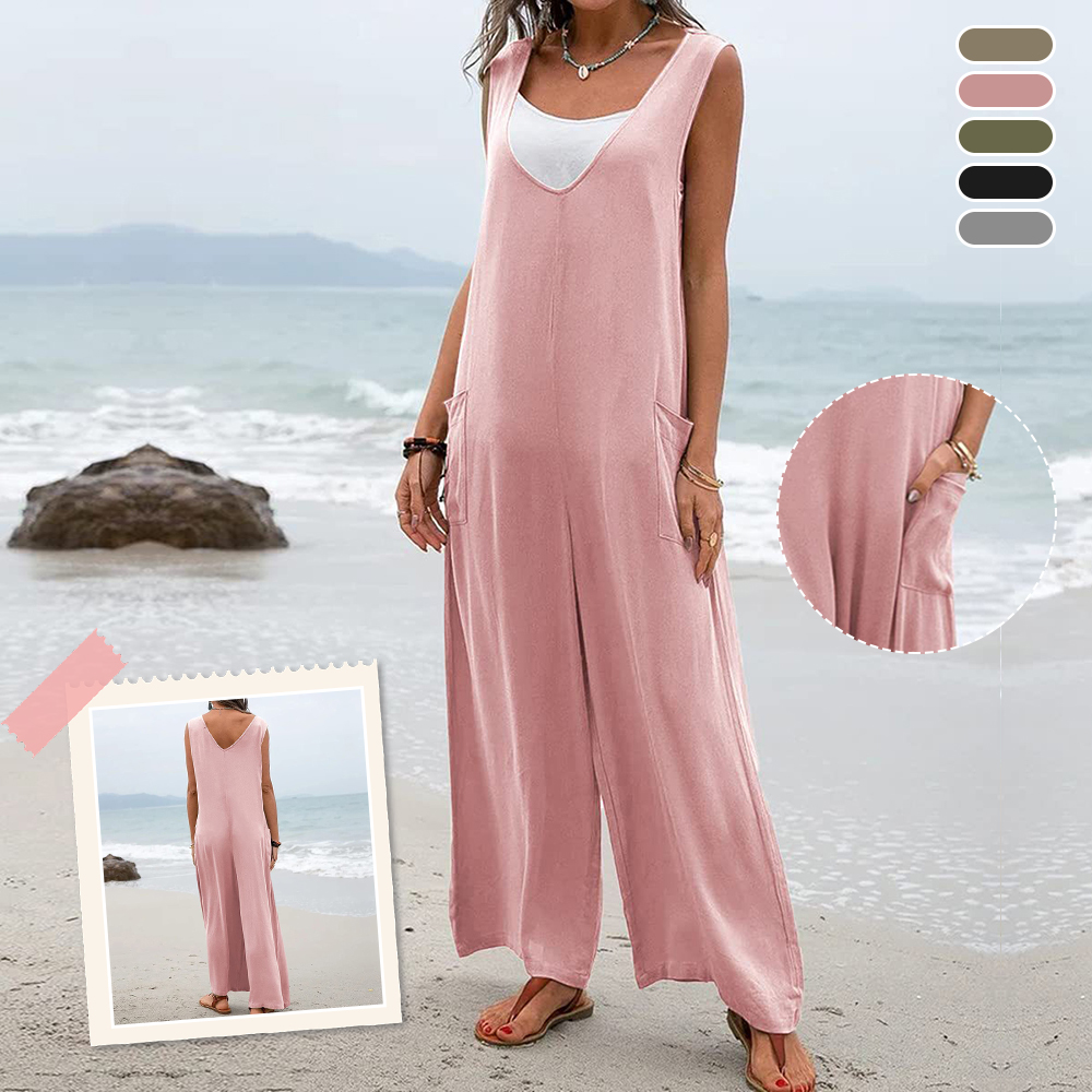 AHLSENTOP™ Ärmelloser, lockerer Sommer-Overall für Damen