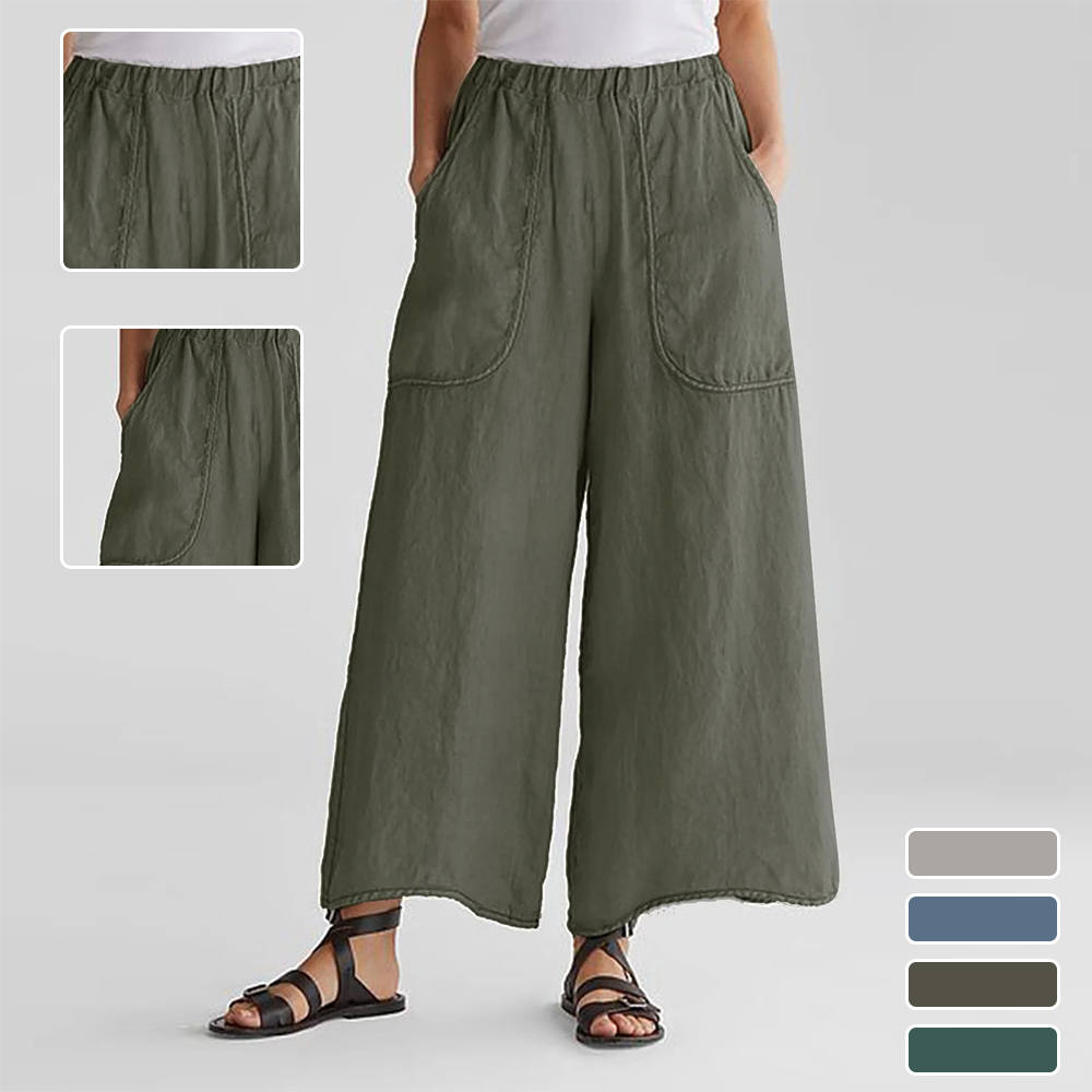 AHLSENTOP Lockere Freizeithose für Damen im Sommer mit Taschen