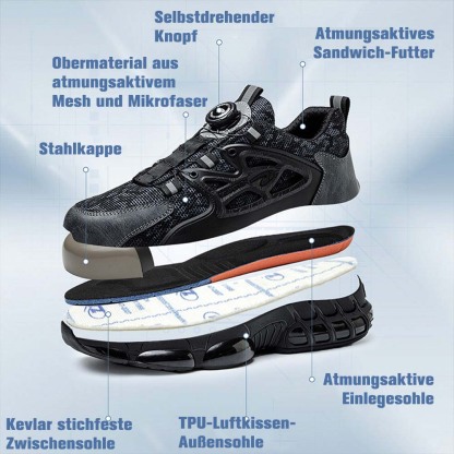 Ahlsentop Pannensichere Herren-Schutzschuhe zum Schnüren