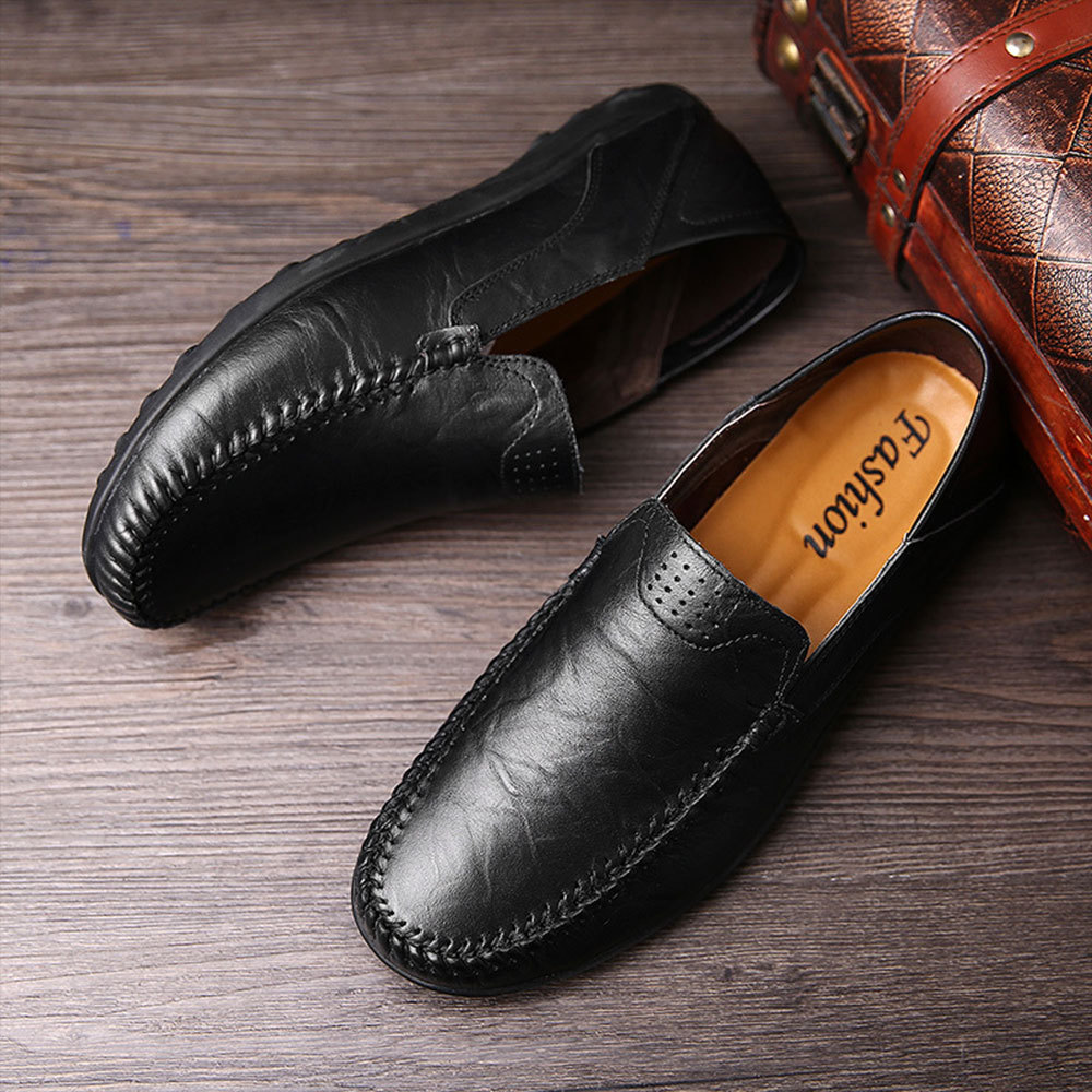 Ahlsentop Lässiger Modetrend, handgenähte Leder-Herrenschuhe